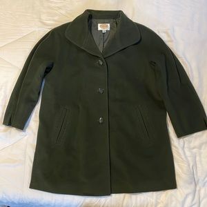 Talbots 3/4 Sleeve Forest Green Peacoat